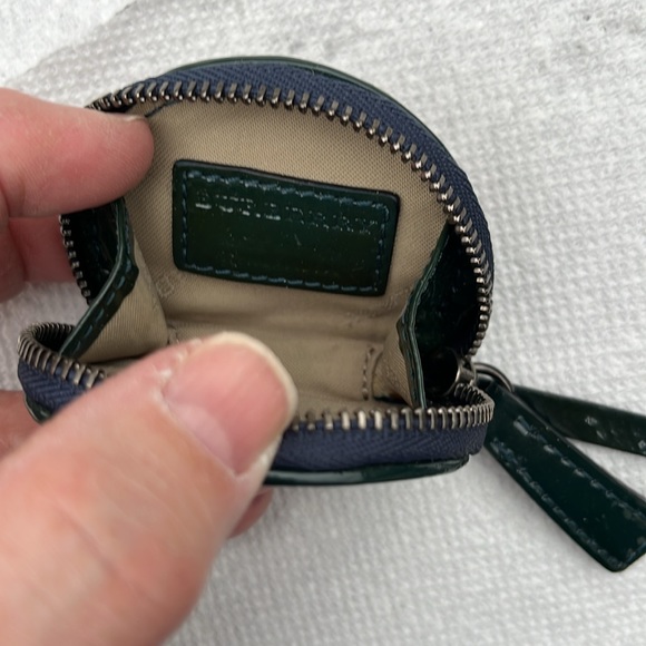 BURBERRY GREEN BROWN NOVA CHECK MINI COIN KEYCHAIN PURSE-RARE! - Picture 12 of 14